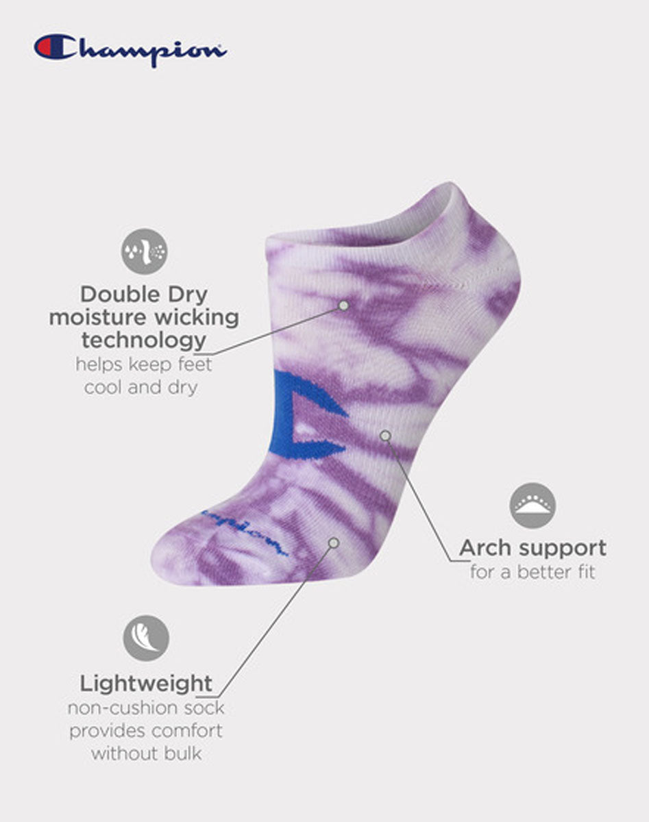 Calcetines Tie Dye Super No Show 3P para Mujer