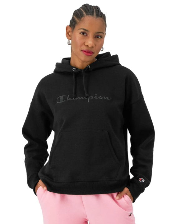Sudadera Hoodie Powerblend con Bordado Manuscript para Mujer