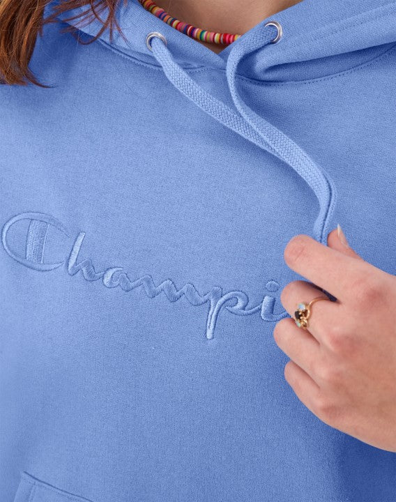 Sudadera Hoodie Powerblend con Bordado Manuscript para Mujer