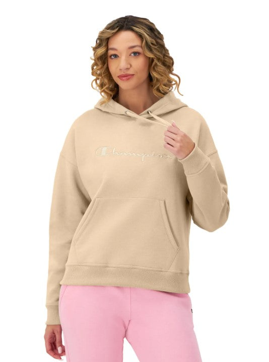 Sudadera Hoodie Powerblend con Bordado Manuscript para Mujer