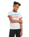 Playera Clásica de Algodón con Rainbow Script para Niña
