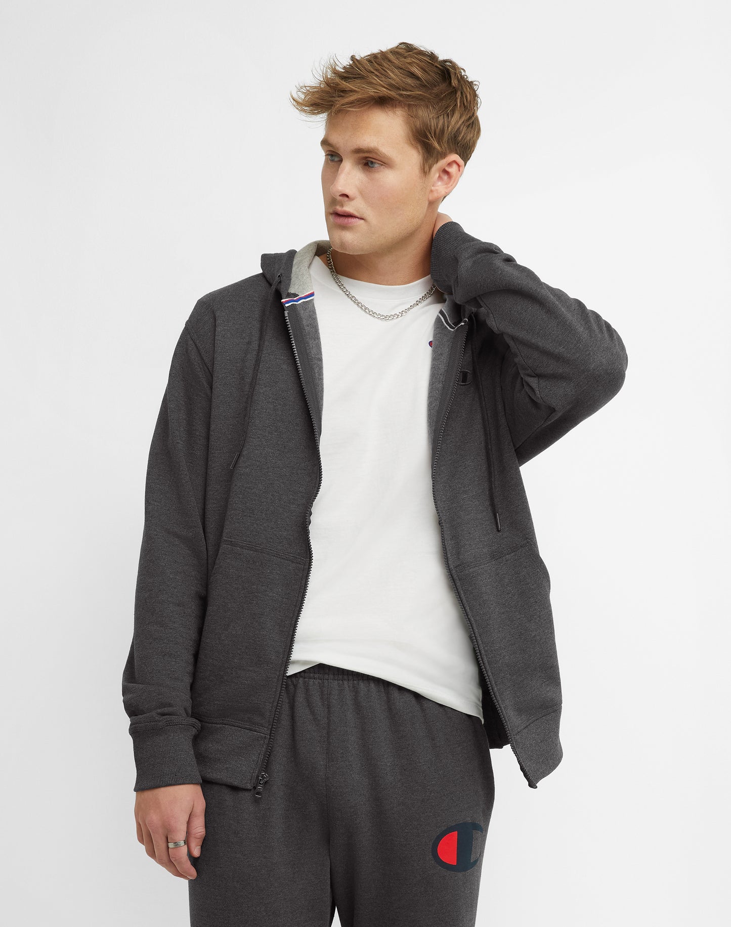 Sudadera Hoodie Powerblend (Full Zip) para Hombre