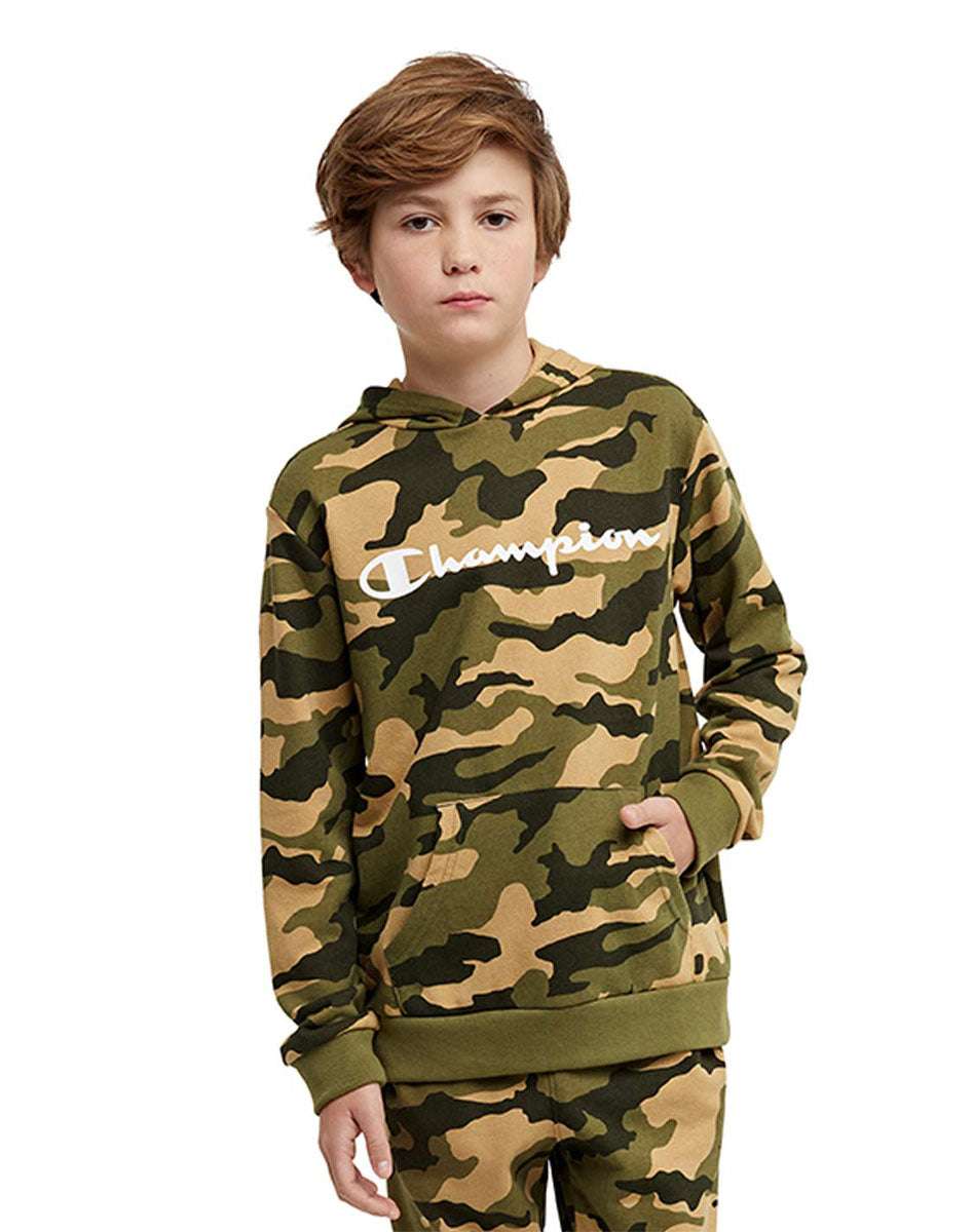 Sudadera Para Niño French Terry Hoodie Camo Champion