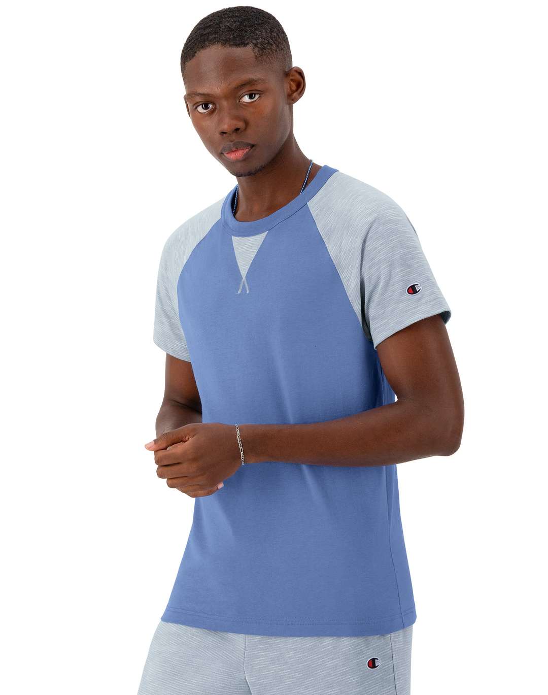 Playera de Rayas con Manga Raglán para Hombre