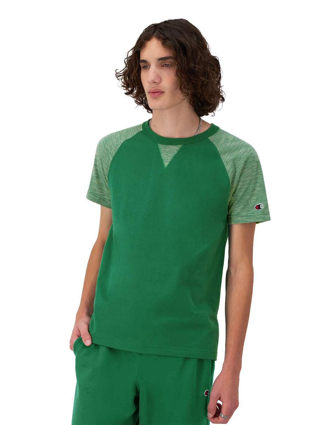 Playera de Rayas con Manga Raglán para Hombre