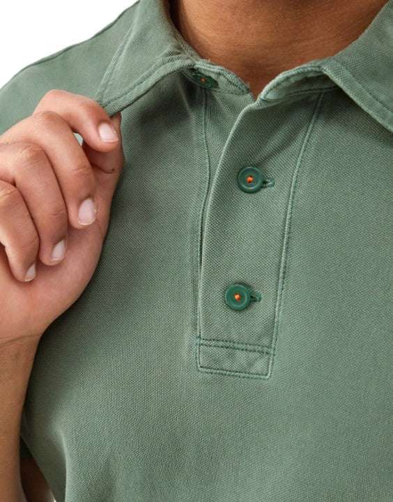 Playera Tipo Polo Vintage Wash para Hombre