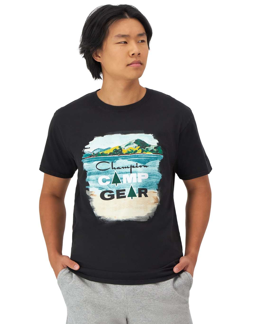 Playera Clásica con Efecto Vintage para Hombre