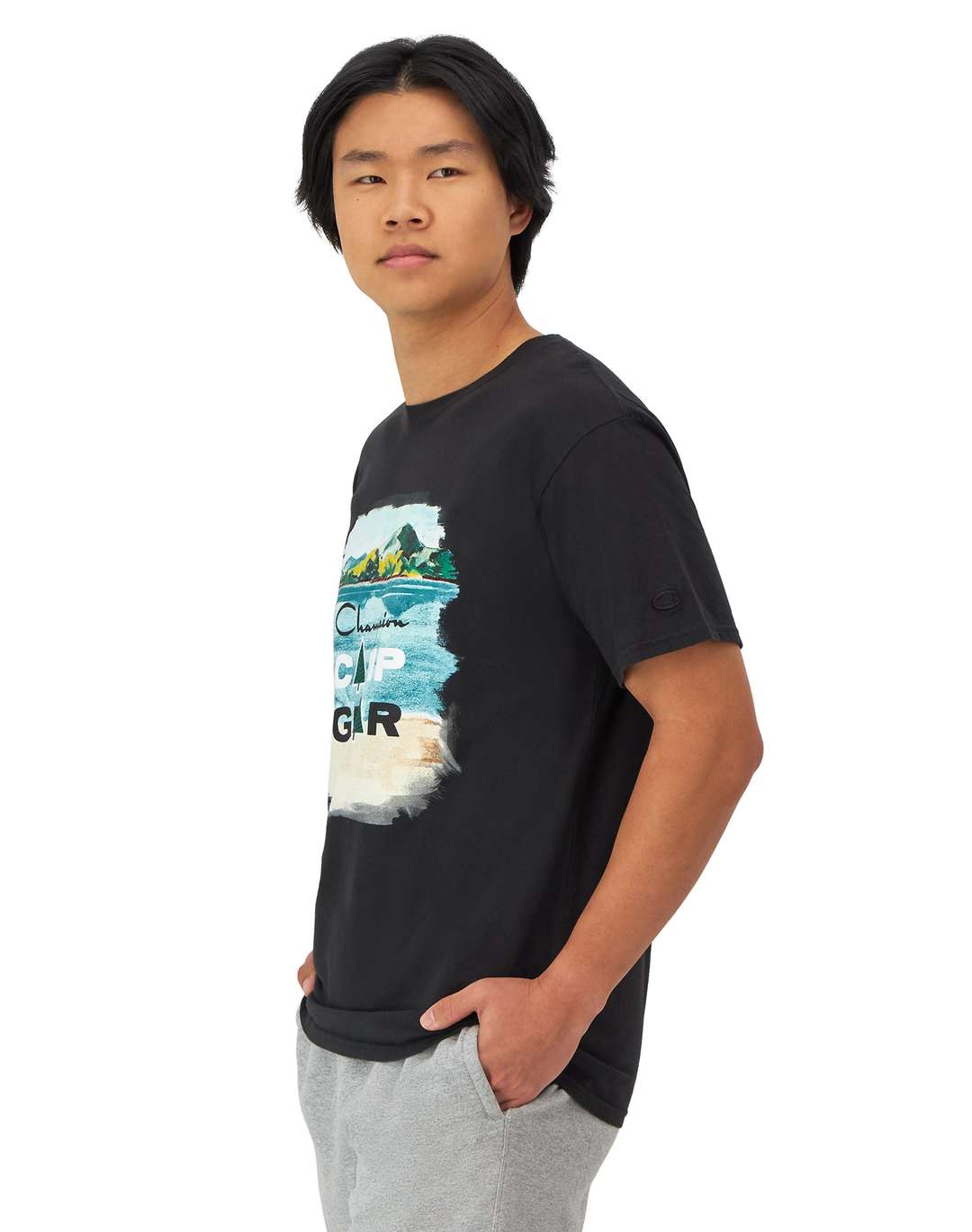Playera Clásica con Efecto Vintage para Hombre