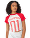 Playera Riley Ringer con Logo Block Script para Mujer