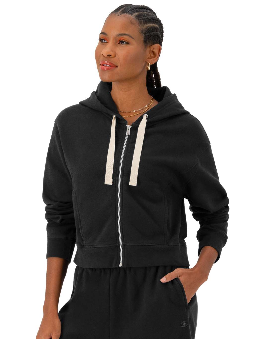 Sudadera Hoodie Vintage Wash (Full Zip) para Mujer