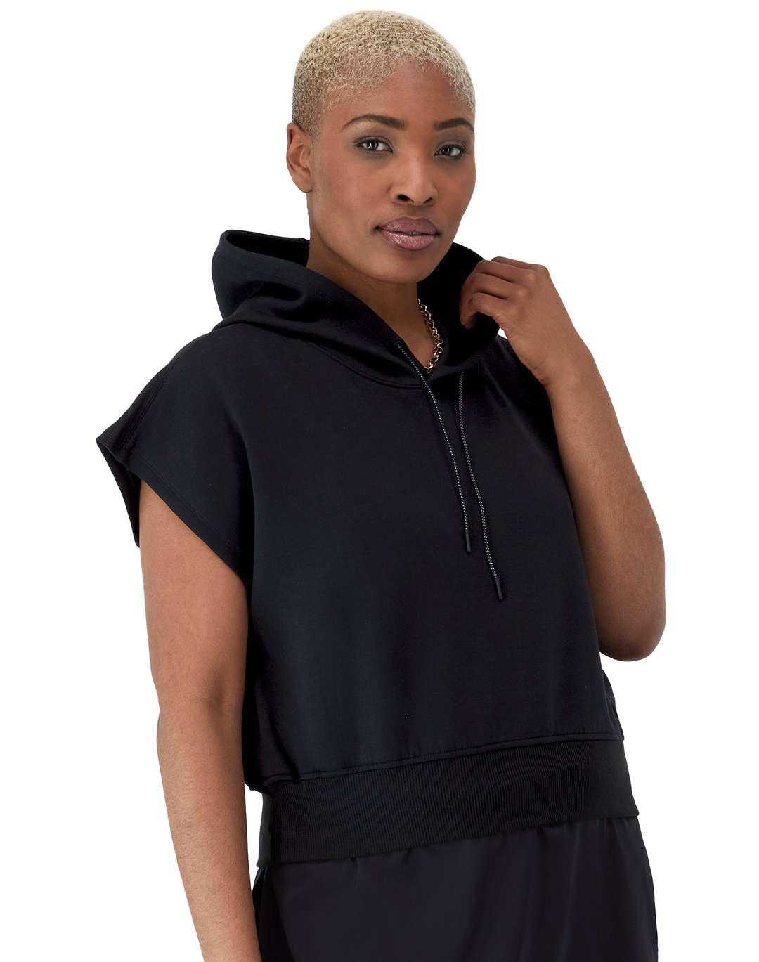 Sudadera Hoodie "Gel Infused Jocktag" de Manga Corta para Mujer