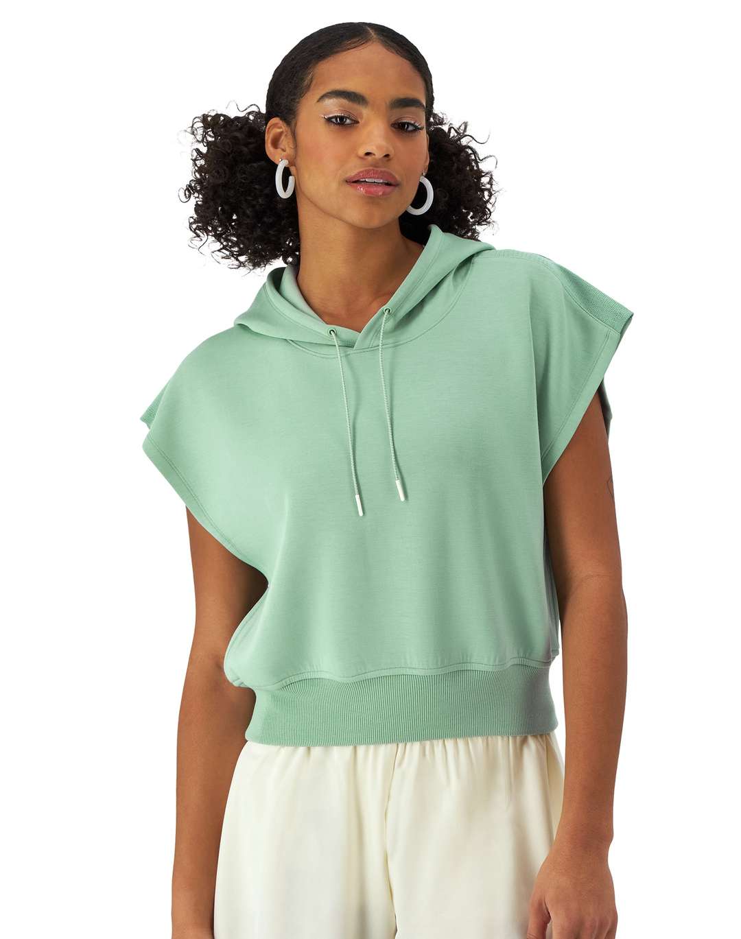 Sudadera Hoodie "Gel Infused Jocktag" de Manga Corta para Mujer