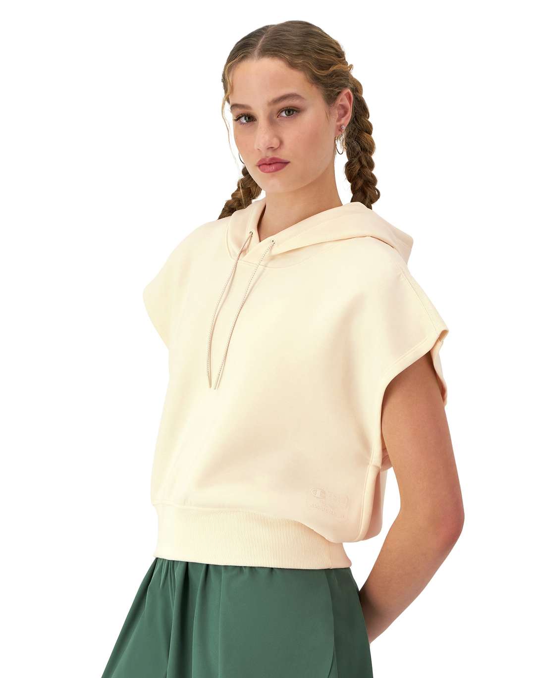 Sudadera Hoodie "Gel Infused Jocktag" de Manga Corta para Mujer