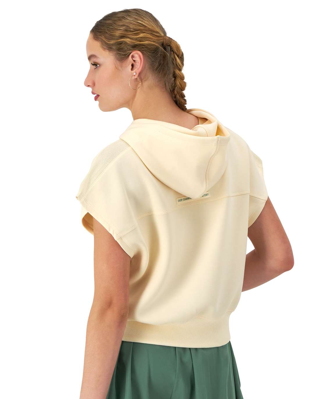 Sudadera Hoodie "Gel Infused Jocktag" de Manga Corta para Mujer