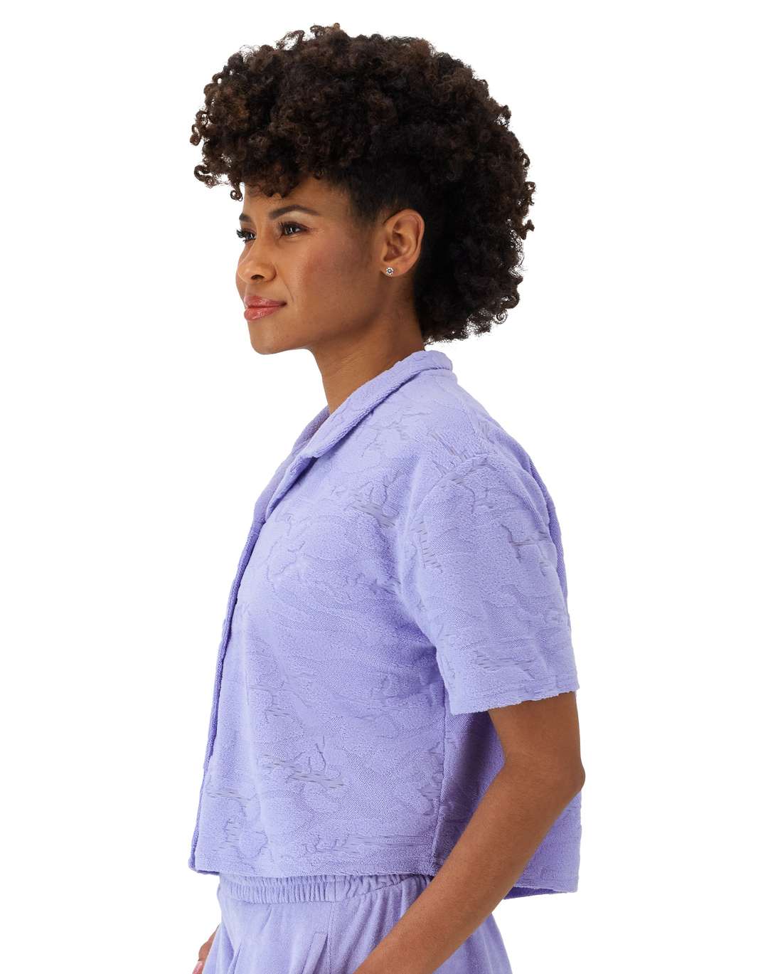 Playera French Terry Freeplay de Botones para Mujer