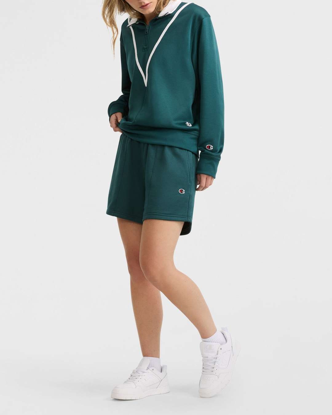 Sudadera Quarter Zip para Mujer