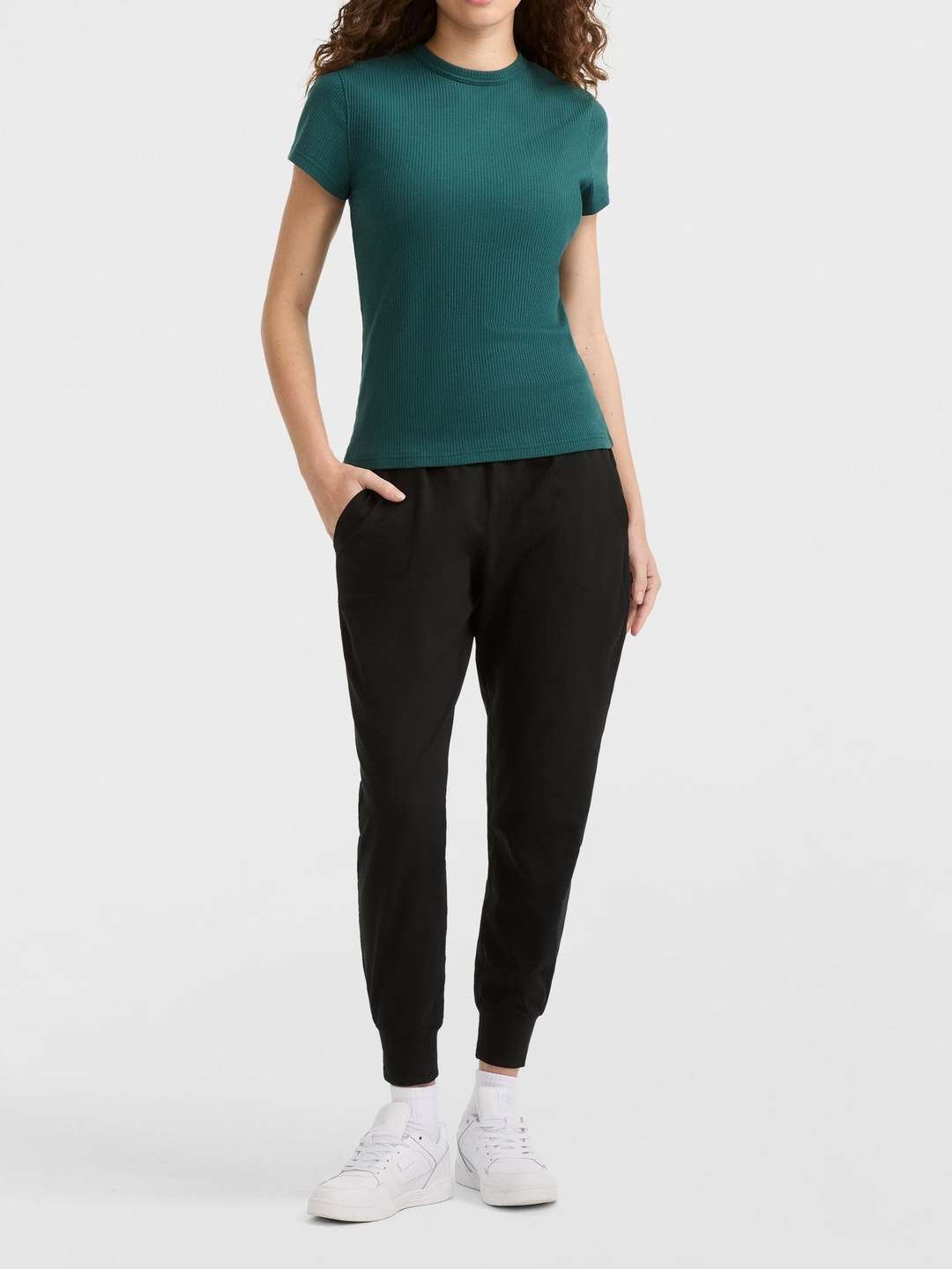 Playera Slim Ribbed para Mujer