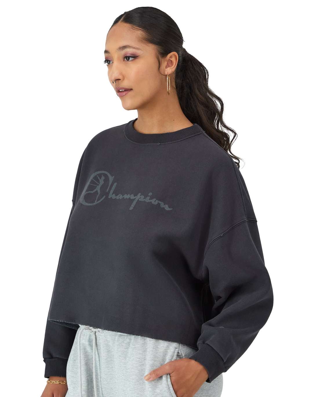 Sudadera Vintage Wash Tonal Women de Cuello Redondo para Mujer