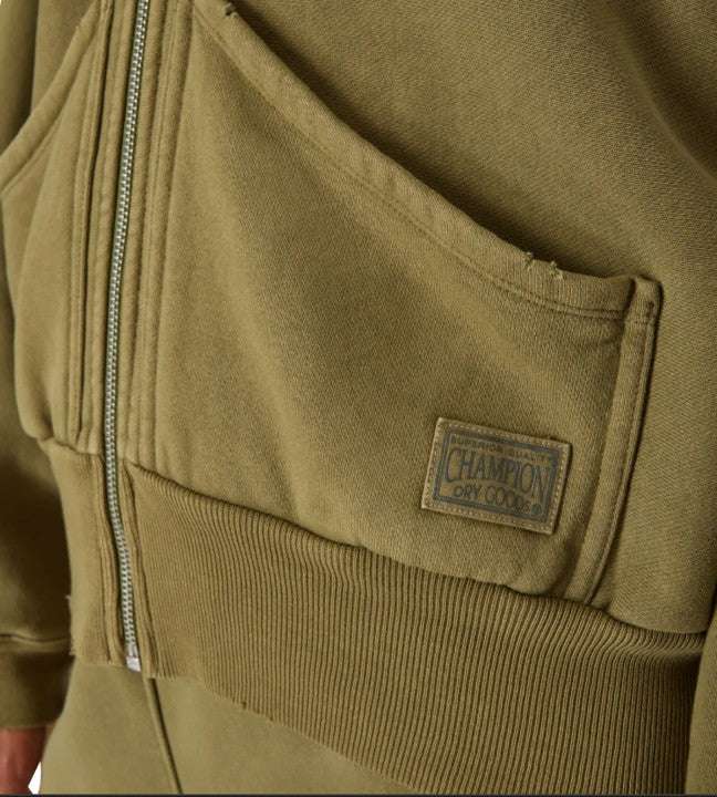 Sudadera Hoodie Reverse Weave "Vintage Wash" (Full Zip) para Mujer