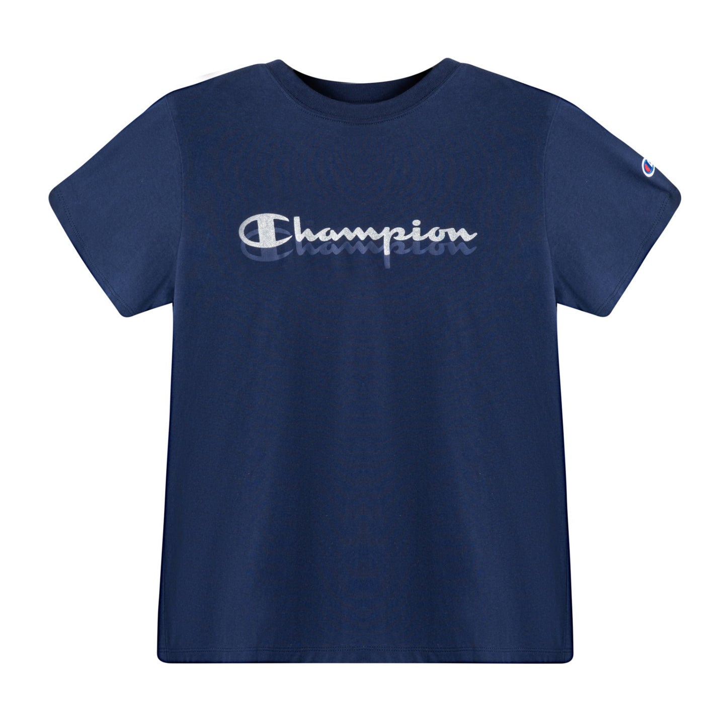 Playera Champion Glitter Script para Mujer