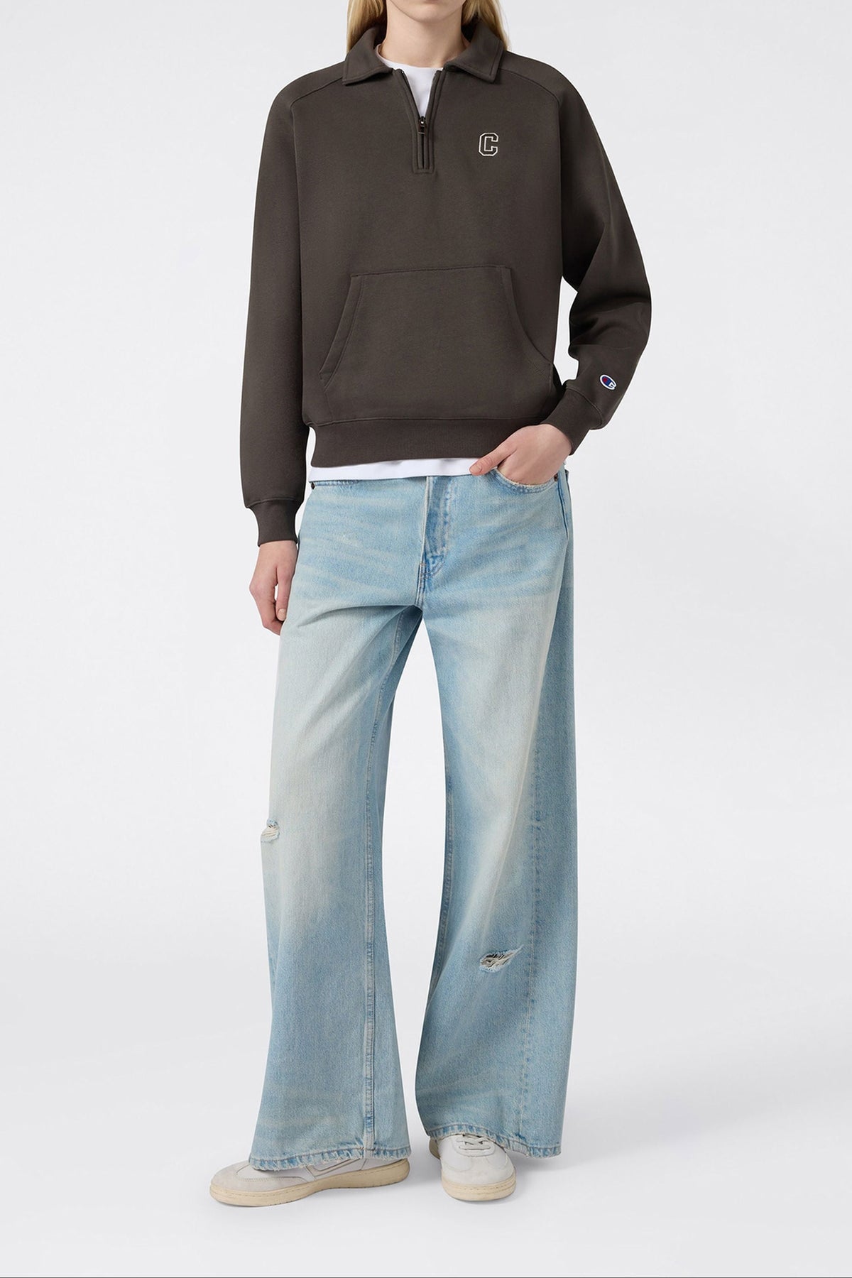 Sudadera Half Zip Champion para Mujer