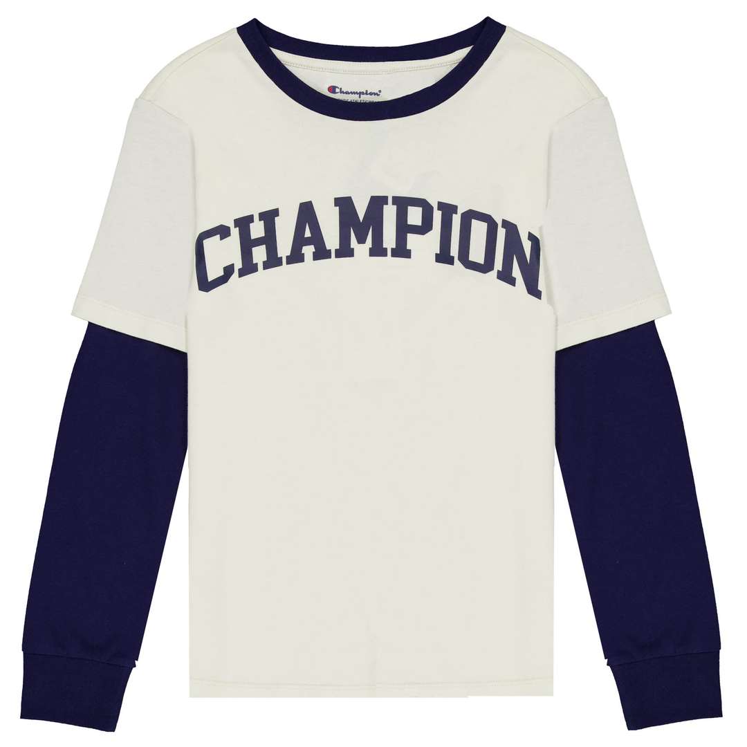 Playera Manga Larga Logo "Champion"