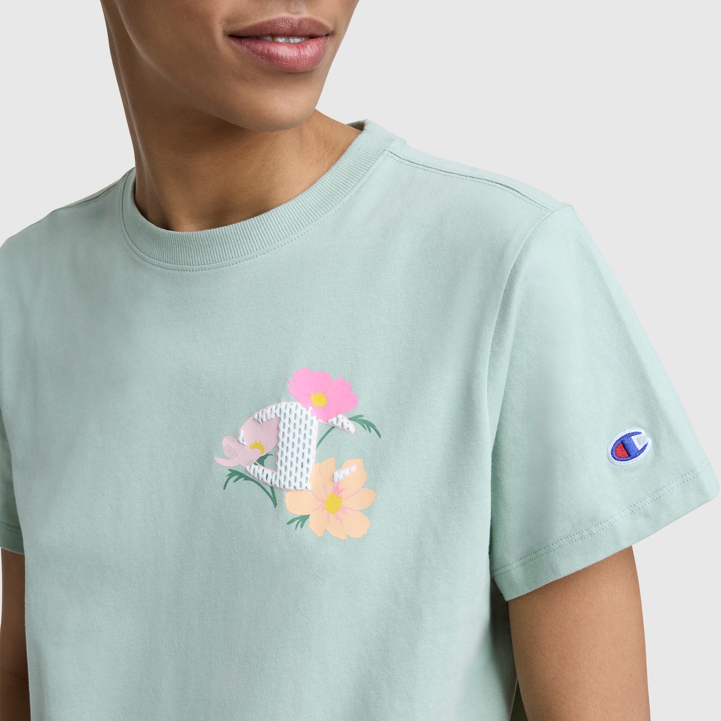 Playera Champion Floral Mesh para Mujer