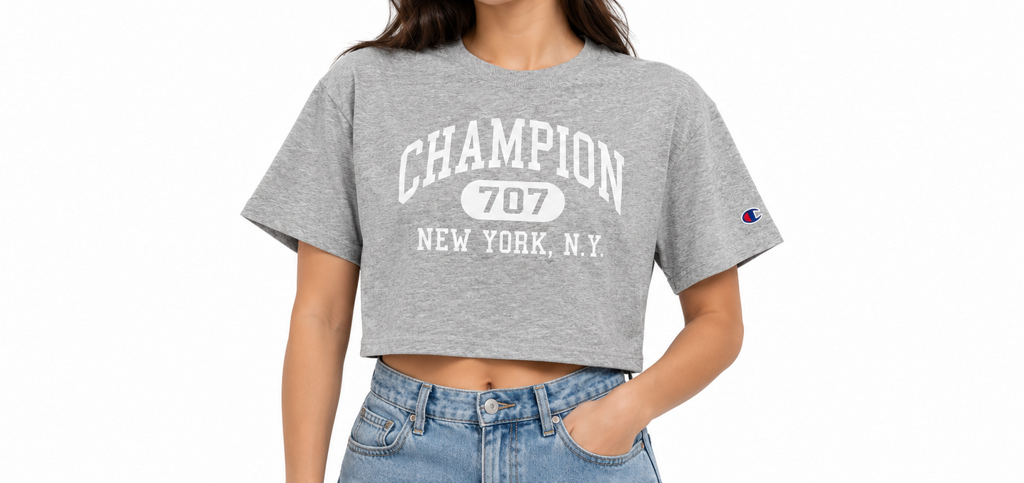 Playera Champion Off Shoulder para Mujer