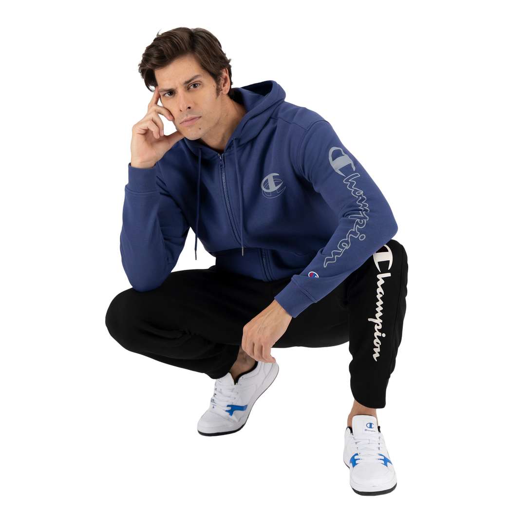 Shoes Review Sudadera Con Capucha Y Cremallera Azul Hombre
