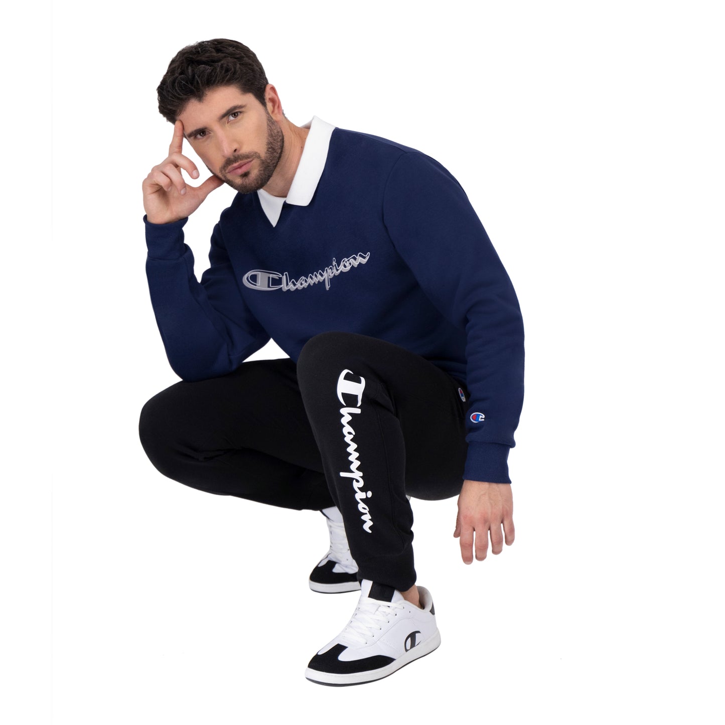 Sudadera con Cuello Polo para Hombre