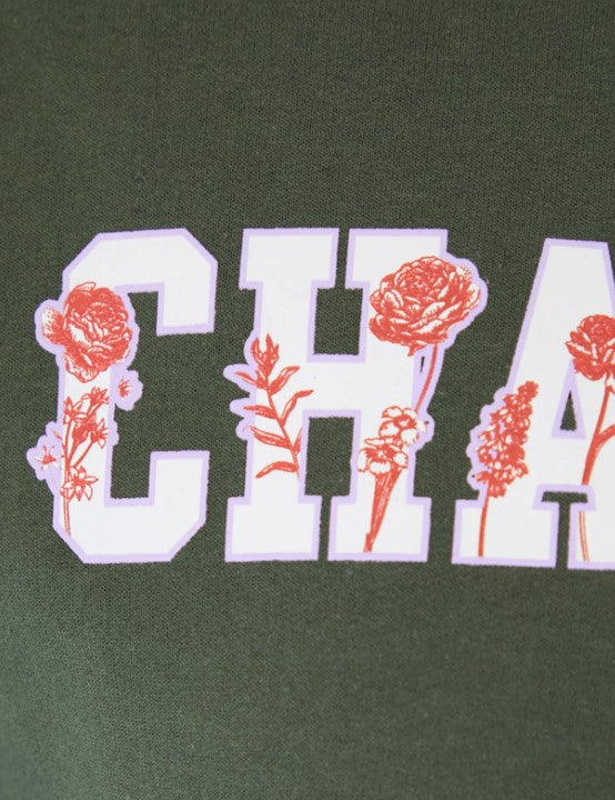 Sudadera Crewneck Logo Floral