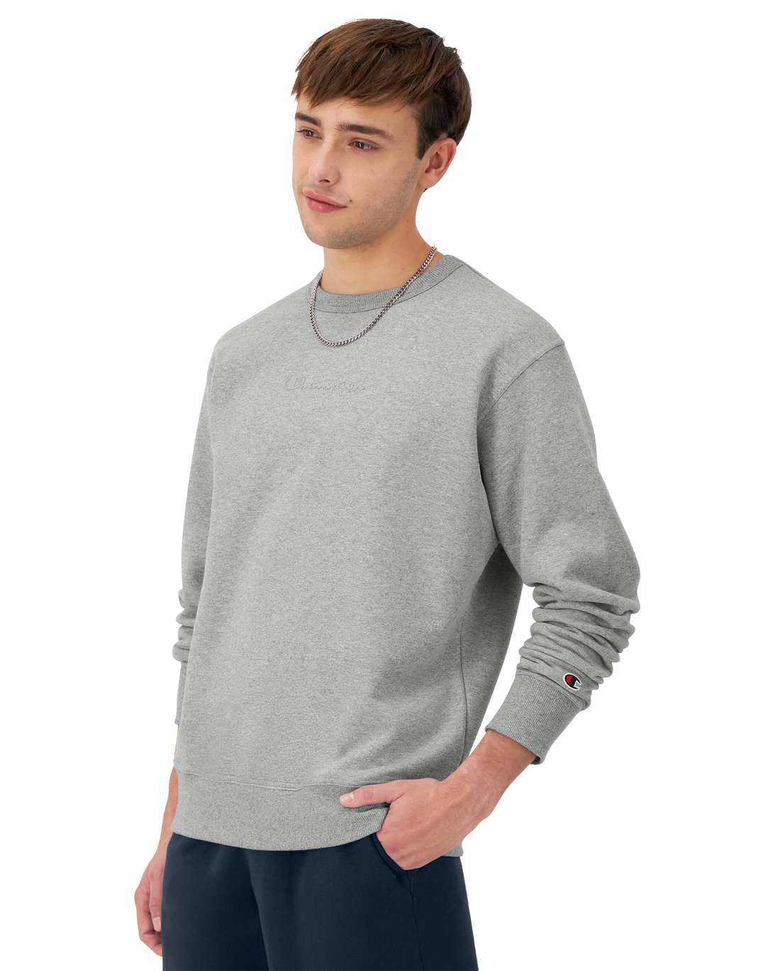 Sudadera con Logo Script de Cuello Redondo para Hombre – Champion