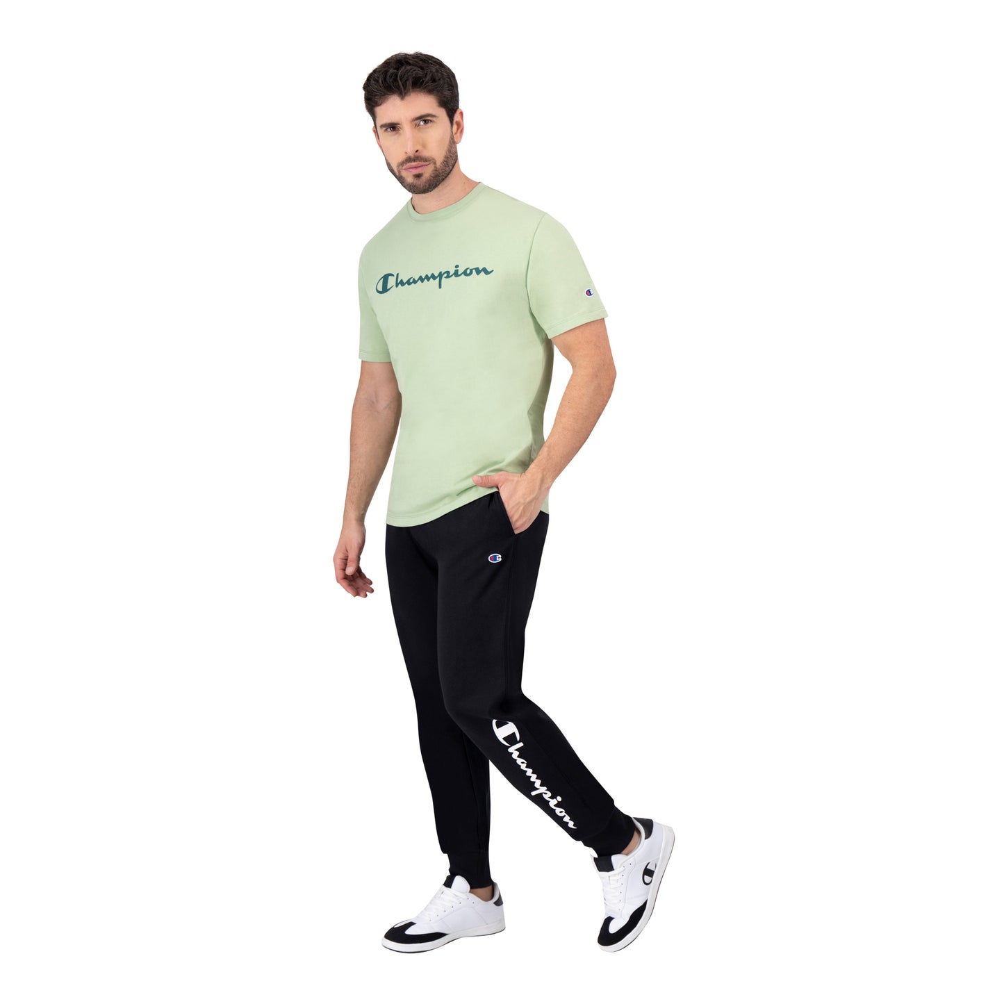 Playera Champion Script para Hombre