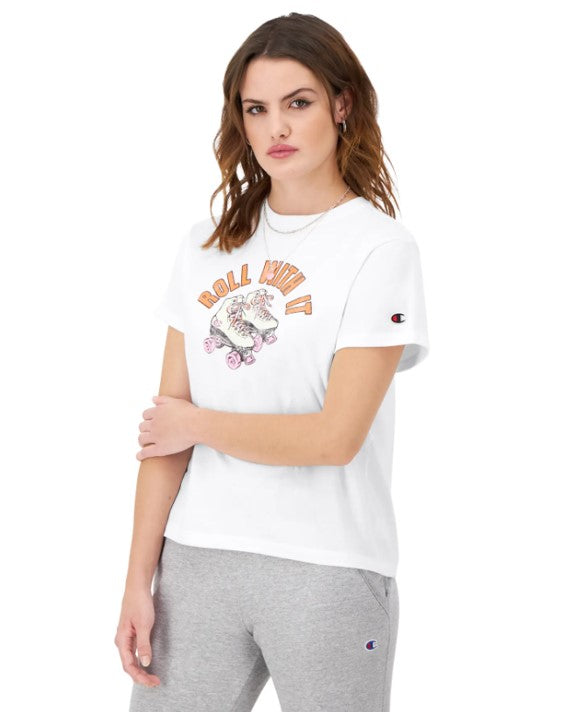 Playera Clásica con gráfico "Roll with It"