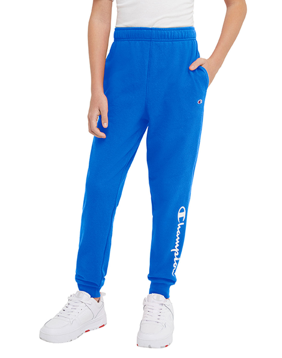 French Terry Jogger Boys' Pants, Classic Script, 25" Kids