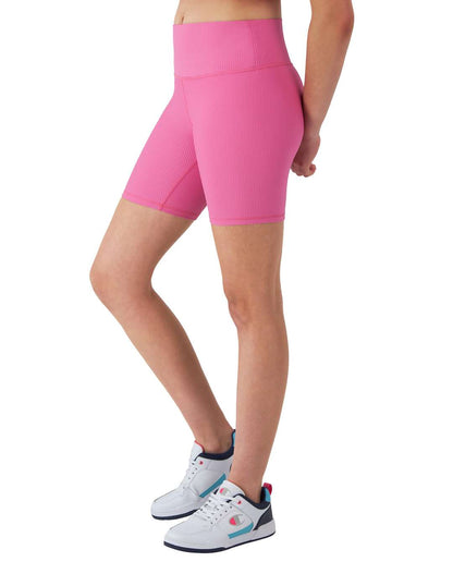 Short Biker Acanelados con Logo C para Mujer