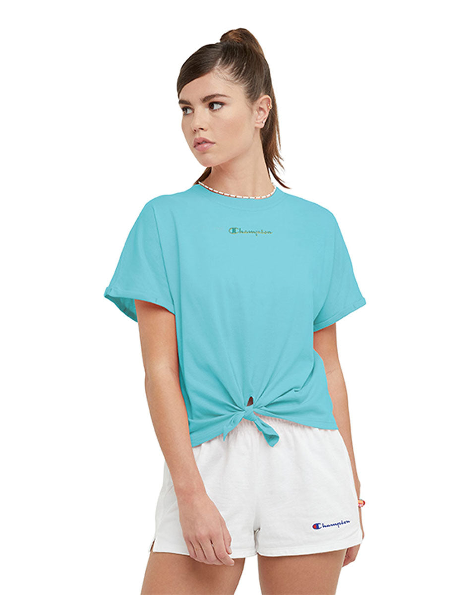Playera Para Mujer Tie Front Tee Champion