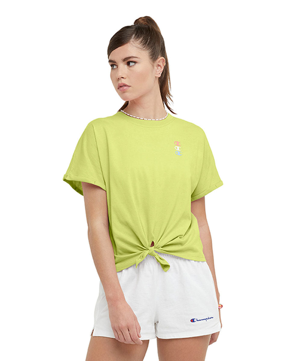 Playera Para Mujer Tie Front Tee Champion