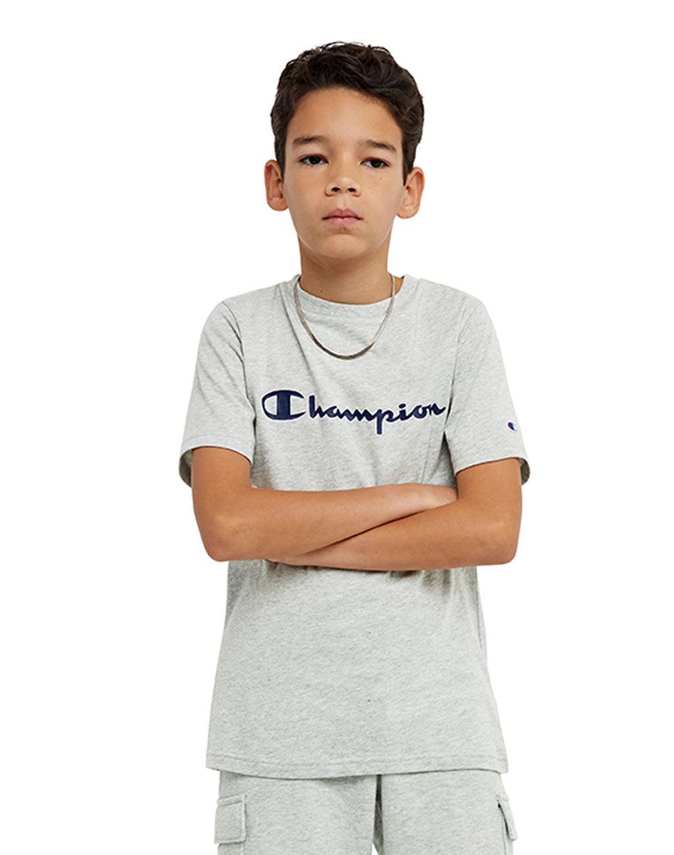 Playera Para Niño Classic Tee Script Champion