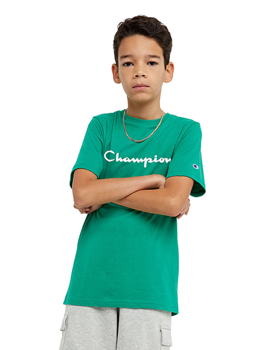 Playera Para Niño Classic Tee Script Champion