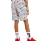 Short French Terry con Script Diagonal Aop 8" para Niño
