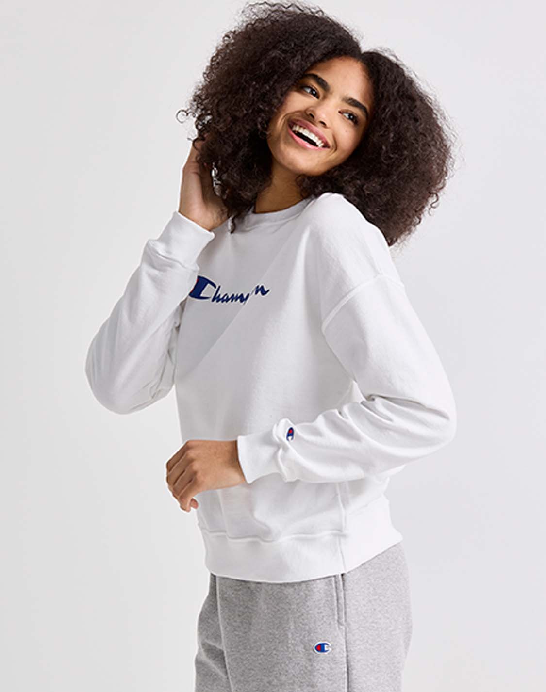 Powerblend Sudadera Gris Champion Mujer Sport Palace Tienda De