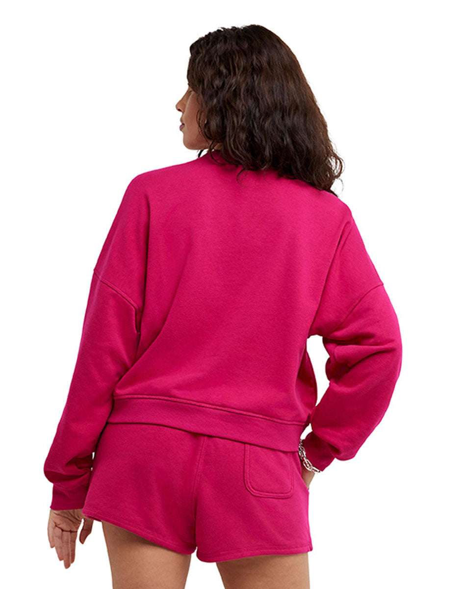Sudadera French Terry "Campus" de Cuello Redondo para Mujer