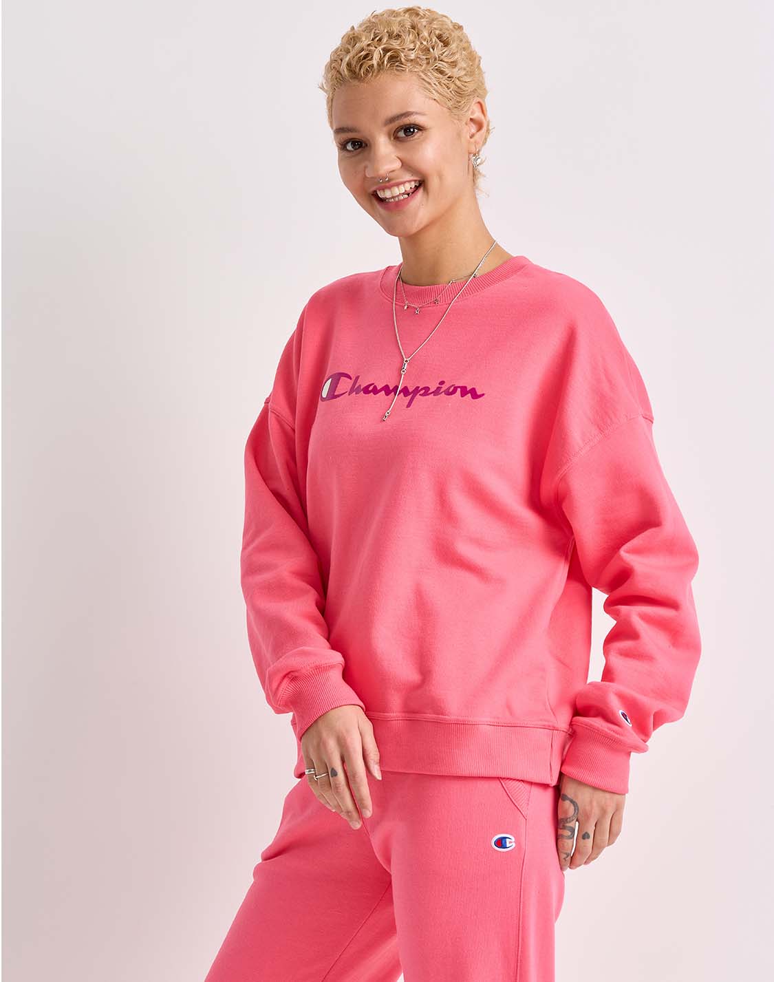 Sudadera Cuello Redondo Para Mujer Powerblend Relaxed Champion