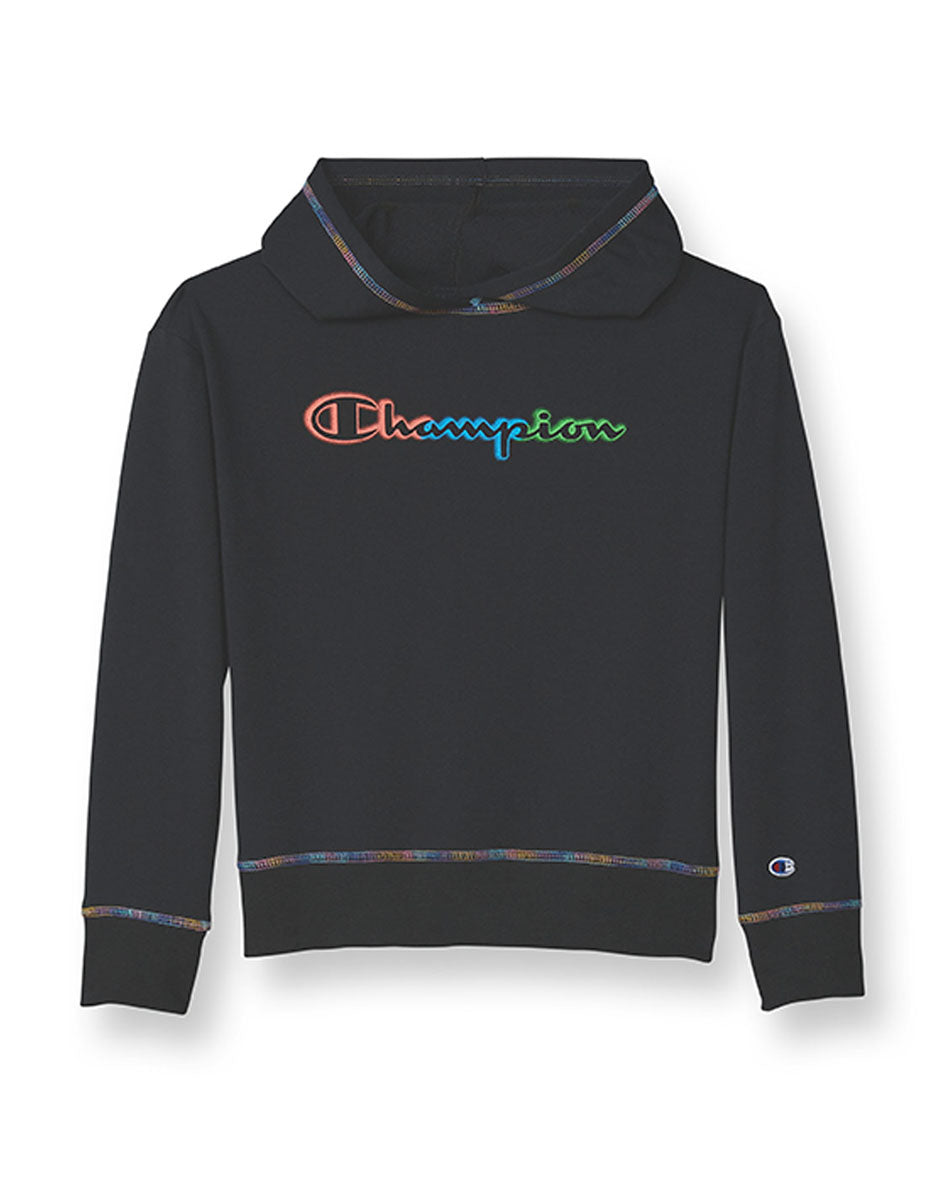 French Terry Hoodie, Classic Script Kids Champion