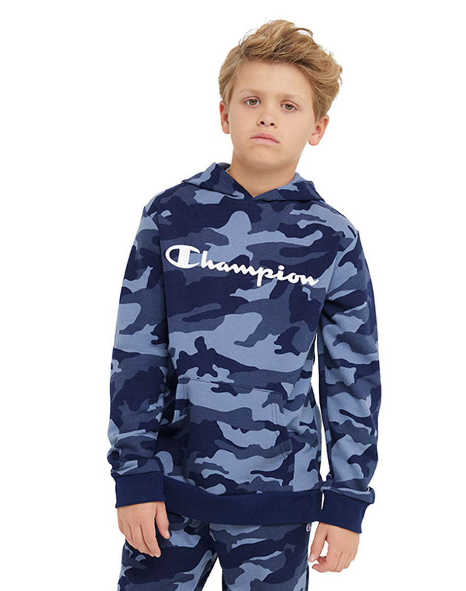 Sudadera Para Niño French Terry Hoodie Camo Champion