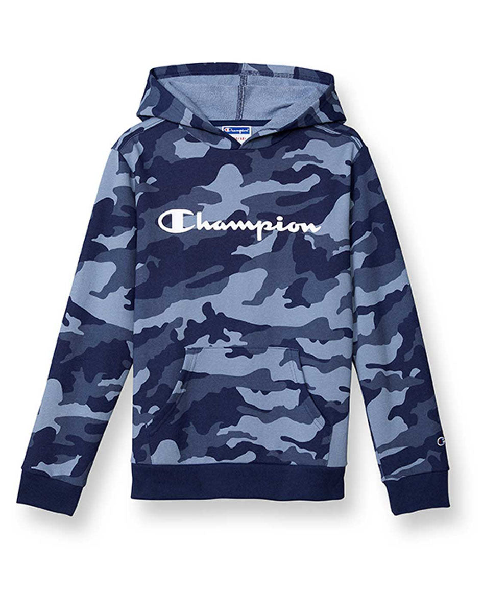 Sudadera Para Niño French Terry Hoodie Camo Champion