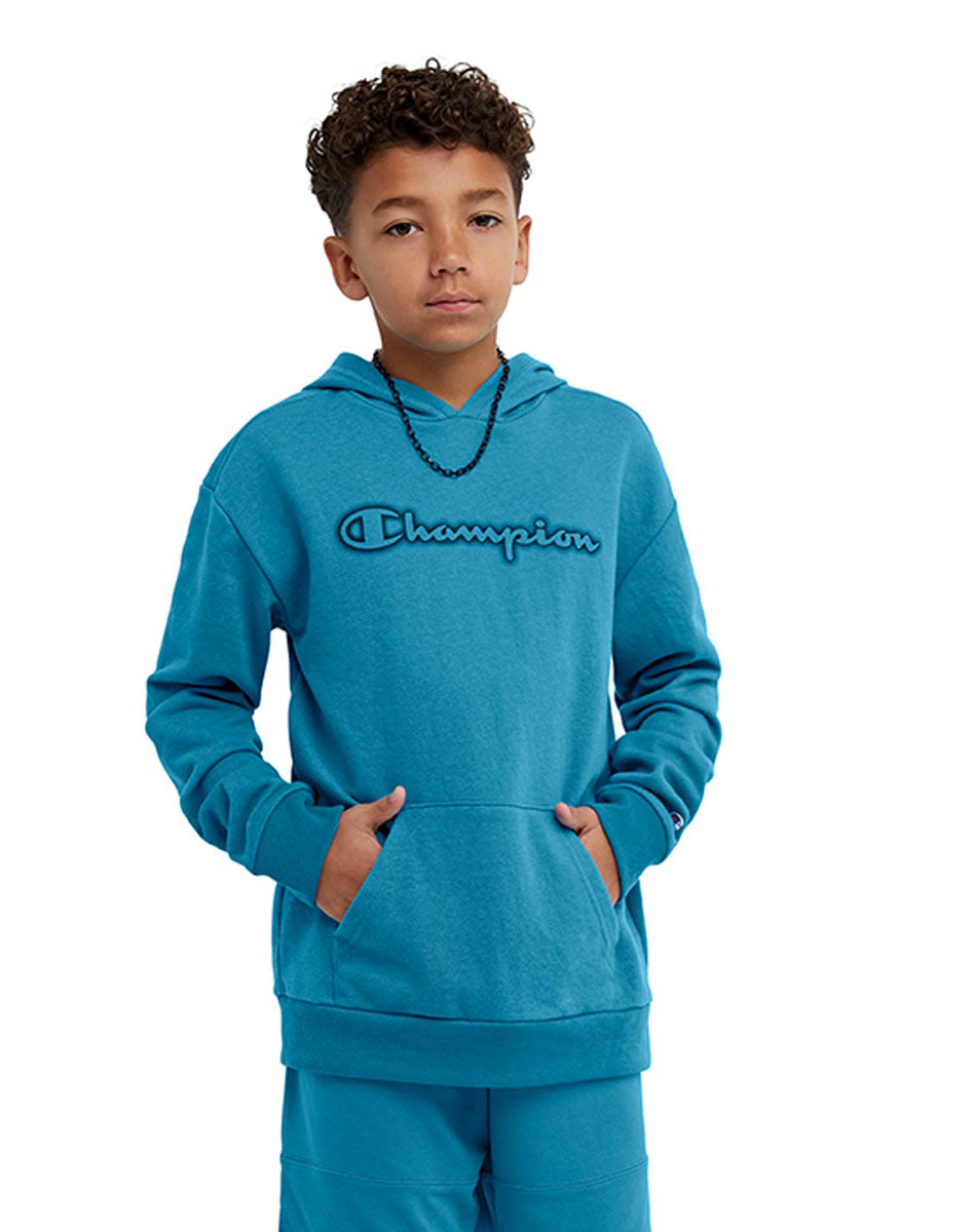 Pullover Hoodie Classic Script Kids Champion
