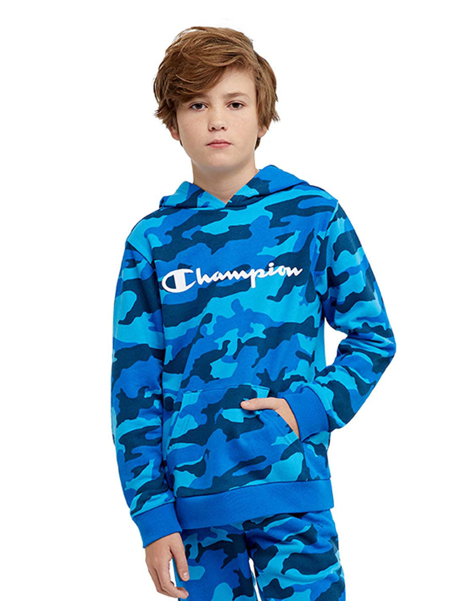 Sudadera Para Niño French Terry Hoodie Camo Champion