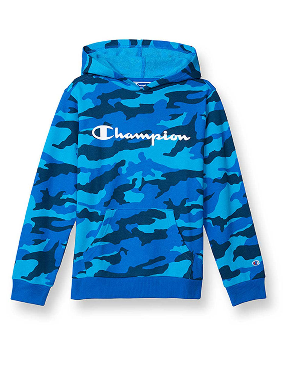 Sudadera Para Niño French Terry Hoodie Camo Champion